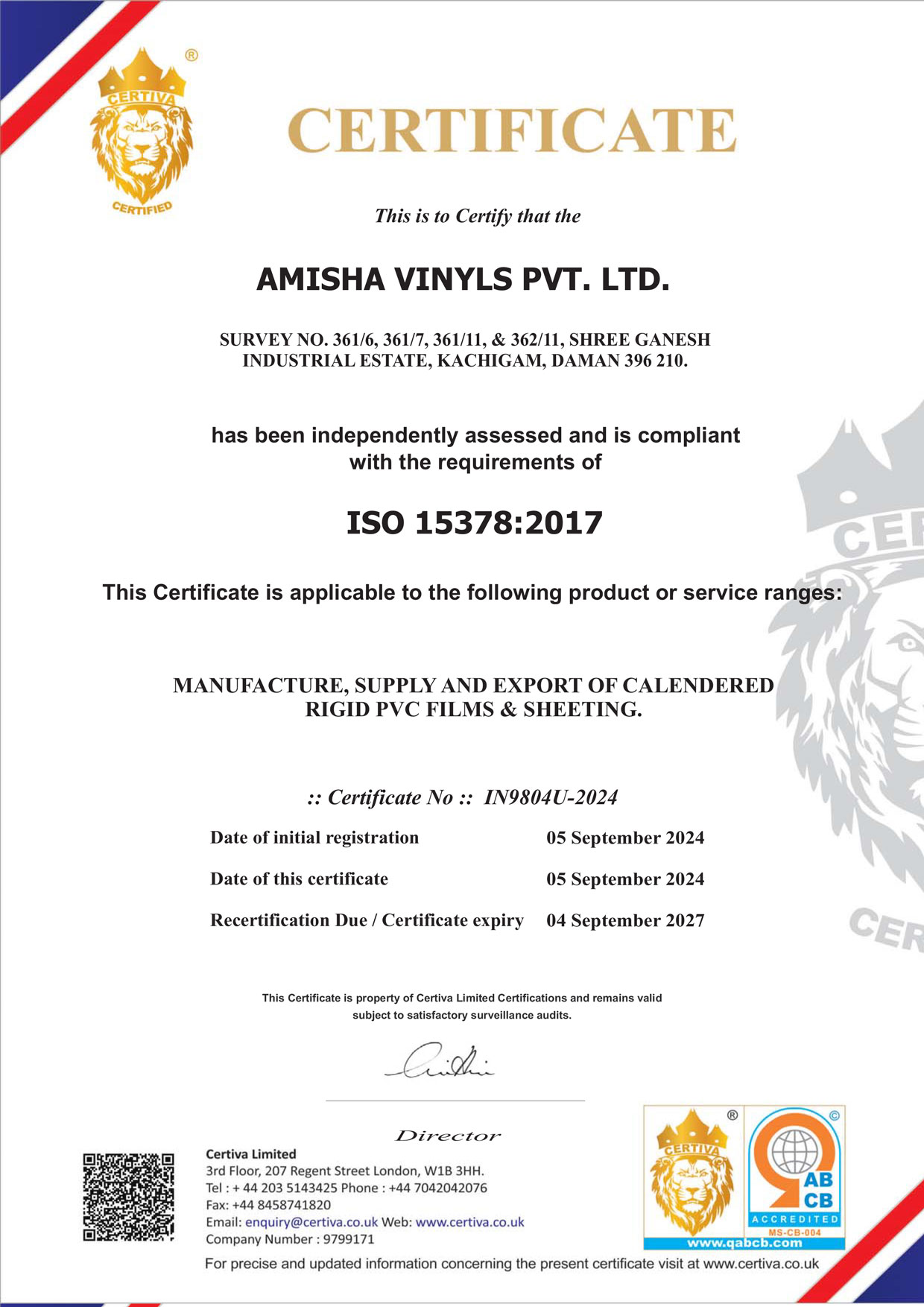 GMP Certificate